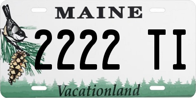 ME license plate 2222TI