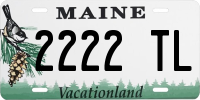 ME license plate 2222TL
