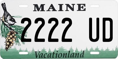 ME license plate 2222UD