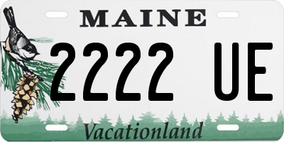 ME license plate 2222UE