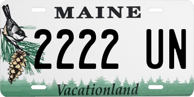ME license plate 2222UN