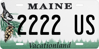 ME license plate 2222US
