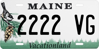 ME license plate 2222VG