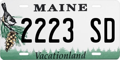 ME license plate 2223SD