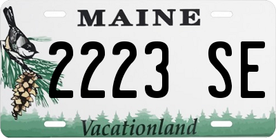 ME license plate 2223SE