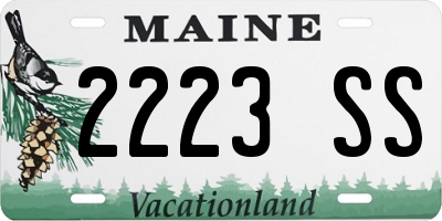 ME license plate 2223SS