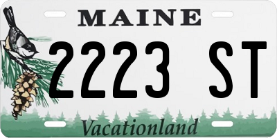 ME license plate 2223ST