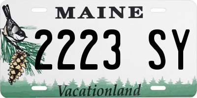 ME license plate 2223SY