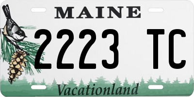ME license plate 2223TC
