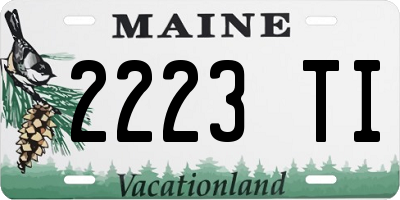 ME license plate 2223TI