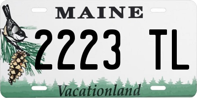 ME license plate 2223TL
