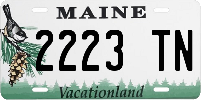 ME license plate 2223TN