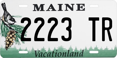 ME license plate 2223TR