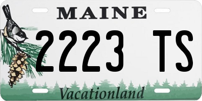 ME license plate 2223TS