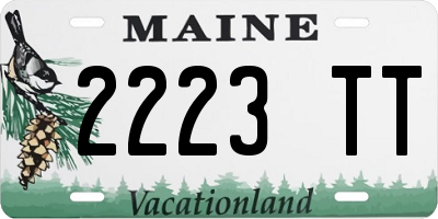 ME license plate 2223TT