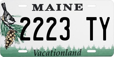 ME license plate 2223TY
