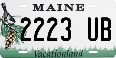 ME license plate 2223UB