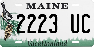 ME license plate 2223UC