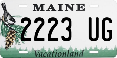 ME license plate 2223UG