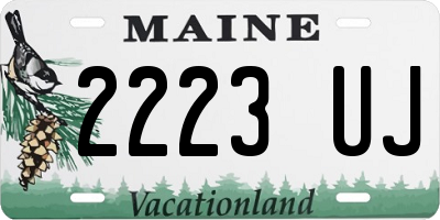ME license plate 2223UJ