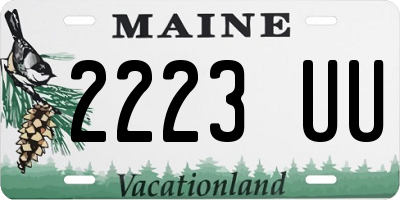 ME license plate 2223UU