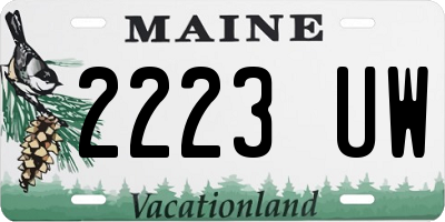 ME license plate 2223UW