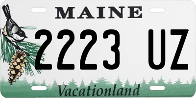 ME license plate 2223UZ
