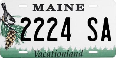 ME license plate 2224SA