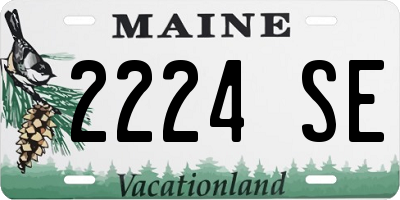 ME license plate 2224SE