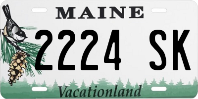 ME license plate 2224SK