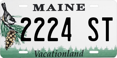 ME license plate 2224ST