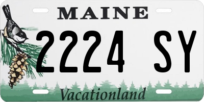 ME license plate 2224SY