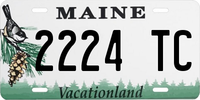 ME license plate 2224TC