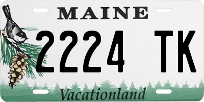 ME license plate 2224TK