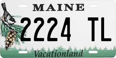 ME license plate 2224TL