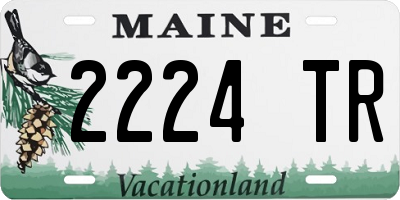 ME license plate 2224TR