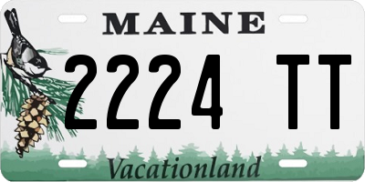 ME license plate 2224TT
