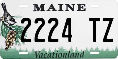 ME license plate 2224TZ