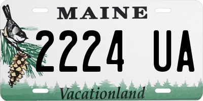 ME license plate 2224UA