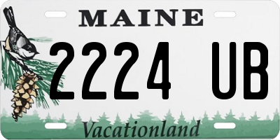 ME license plate 2224UB