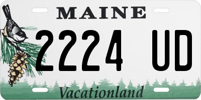 ME license plate 2224UD