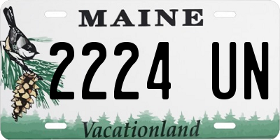 ME license plate 2224UN