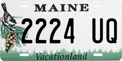 ME license plate 2224UQ