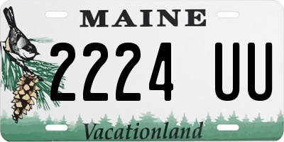 ME license plate 2224UU