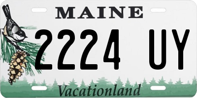 ME license plate 2224UY