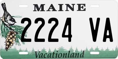 ME license plate 2224VA
