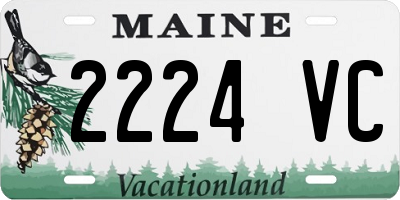 ME license plate 2224VC