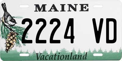 ME license plate 2224VD