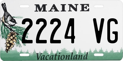 ME license plate 2224VG