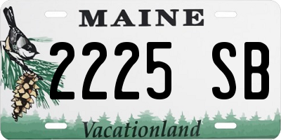 ME license plate 2225SB